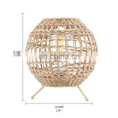 Rattan Chandelier Handmade Woven White Small Natural Rattan Rattan Lamp Shade photo-4