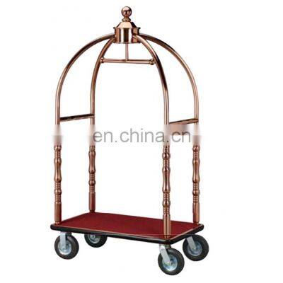 Sales Promotion Luxury 5 Star Lobby Luggage Cart Royal Polo Luggage Trolley/ Hotel Luggage Trolley Cart photo-2