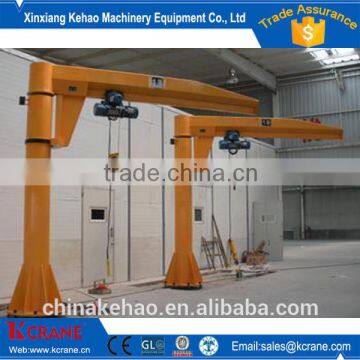 High quality 3 ton 5ton column mounted slewing jib crane price for lifting, 180-360 degree