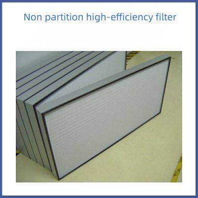 Galvanized frame high-efficiency filter without partition