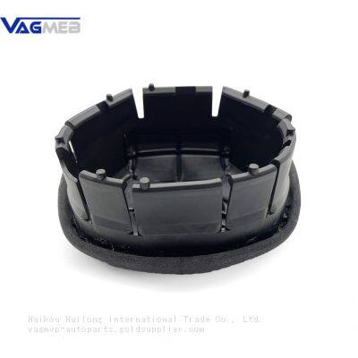 For BMW Alcantara Leather Steering Wheel Airbag Cover Trim Cover White/Black/Red Stitching photo-3