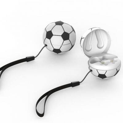 Custom Logo OEM Premium Mini In Ear Earbuds Blue Tooth BT Gift Football Basketball Tennis Earphone