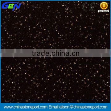 Hot Sale Natural Stone Polished Black Galaxy Granite Tiles