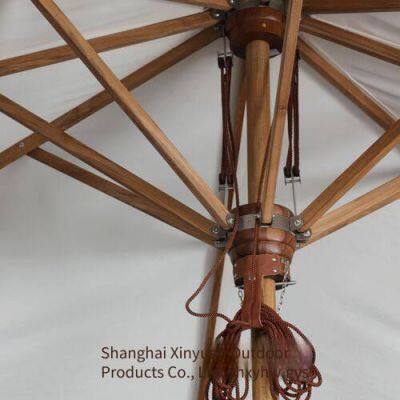 Solid Wood Furniture Umbrella Suitable for Hotels, Restaurants and Cafes. Outdoor Rectangular Teak Patio Umbrella photo-3