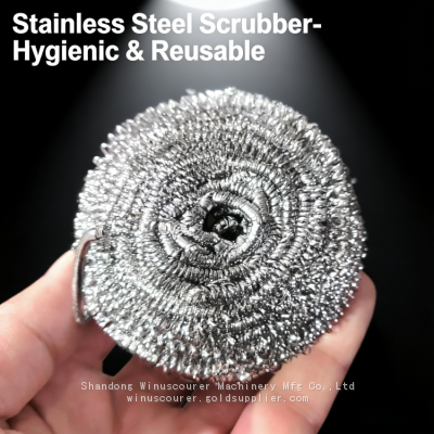 Automatic Flat Stainless Steel Scourer Making Machine photo-4