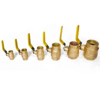 PN10/16 Brass 3 Pieces Ball Valve 1 Inch Threaded Ball Valve One Way Gate Valve