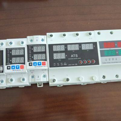 VA Protector 40A 63A 80A 230V Adjustable Switch Over Voltage Under Voltage Current Protective Device VA Protector