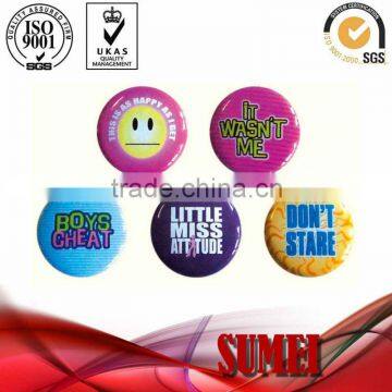 round promotion tin bagdes