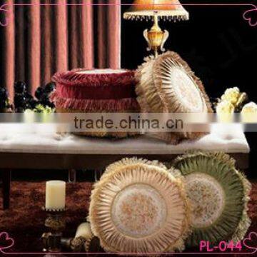 Noble Short Nap Fabric Sofa Cushion and Fringed Embroidered Decor Sofa Pillows