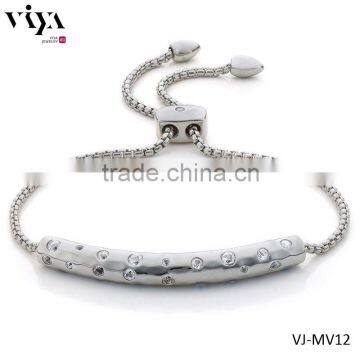 Viya New Design 925 Sterling Silver Bracelet Monica Bracelet with Diammonds