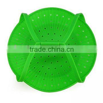 hot sale 100% food grade heat-resistant silicone food steamer basket