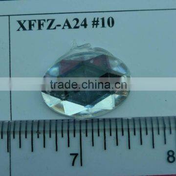 CLEAR COLOR Oval Shape Acrylic Stone, sewing for Button, Flatback plastic stone 18x25m