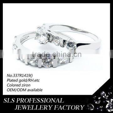 Shengleishi Hot Sale Light Weight Silver Engagement Couple Rings photo-4