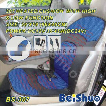 BS-307 heated car seat cushion with high and low function ,car seat cover