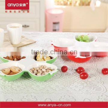 D521 The unique design 4 small apples plastic food tray plate melamine tray