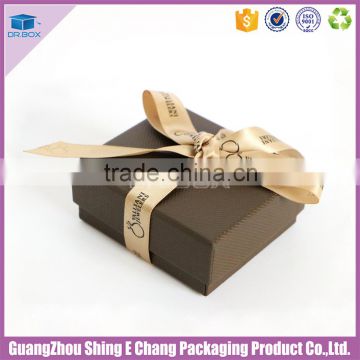 Fancy custom logo ribboned gift paperboard printing jewelry packaging box/cardboard jewelry box