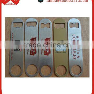 Stainless bottle opener with logo customized as mirror effect