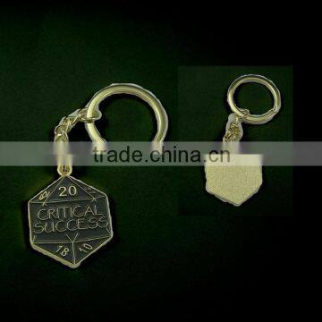 Custom Brass Metal Keychain,with Key Ring Fitting ,gold Plated