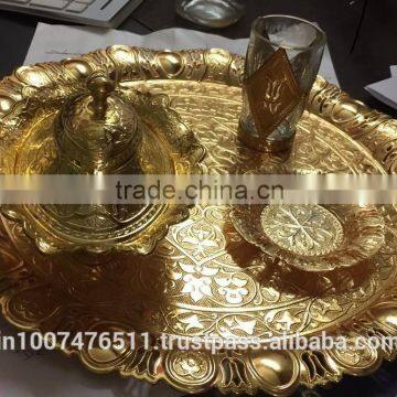 Brass Gold Plated Service Tray