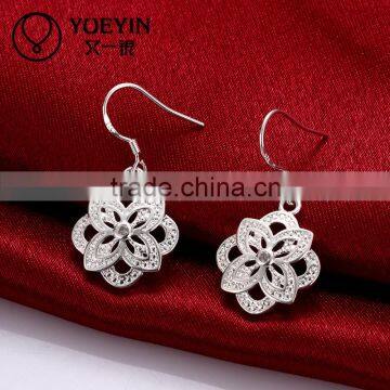 2015 latest new fashion jewellery 925 silver drop earring