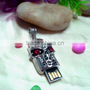 Promotional Gift 2GB/4GB Sliver Skull Jewellery USB Flash Drive
