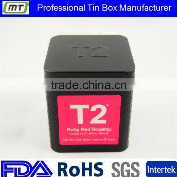 colorful print square tea tin with insert lid                        
                                                Quality Choice