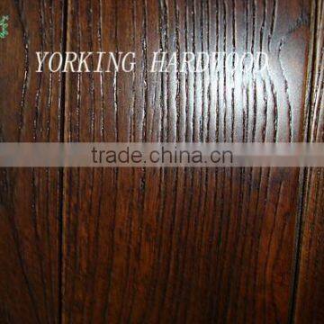 Dark brushed asian teak hardwood flooring