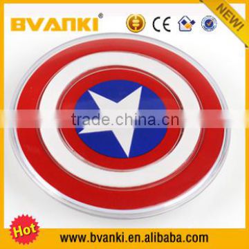 New products 2015 innovative product Captain America universal Qi wireless charger for for samsung s4 s5 s6 for i