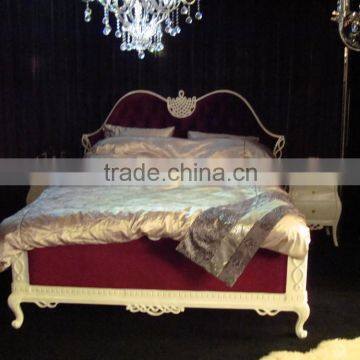 new antique hand carved wood bedroom classic furniture BD8054