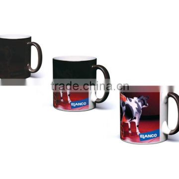 Promotional hot color changing ceramic mug