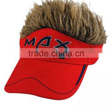 Playing Golf Outdoor Funny Fake Hair Visor Hats photo-5