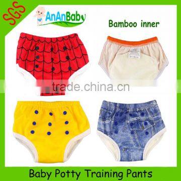 2014 New Waterproof Washable Bamboo Baby Potty Training Pants