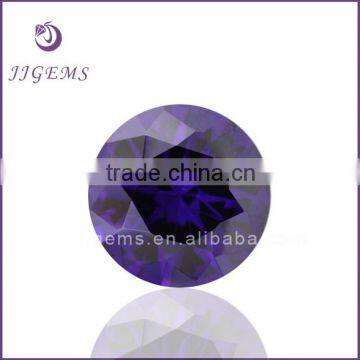 High quality round brilliant cut 13mm violet cz gemstone indonesia