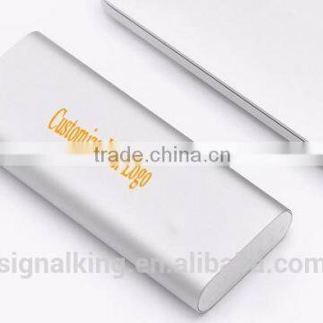 Wholesale Metal Power Bank 16000mAh Portable Power Bank Dual USB For MI Power Bank Xiaomi IPHONE Mobile Phone