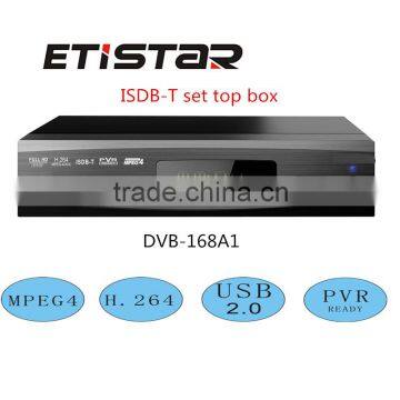 HD digital tv box free to air with H264 USB PVR MPEG4 ISDB - T set top box