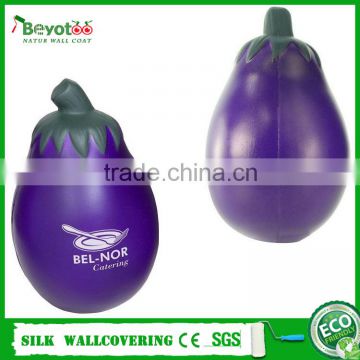 gift PU anti stress toy eggplant stress toy eggplant