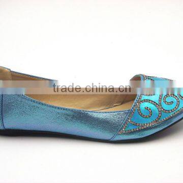 New Fashion Shining Flower With Diamond Lady Flat Shoe Dress Shoes in Stock photo-4