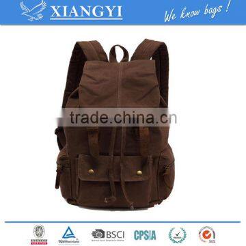 Unisex Simplicity Canvas Shoulder Bags Drawstring Backpack New Design in 2016 photo-2