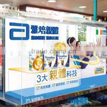 acrylic milk powder display big acrylic stand