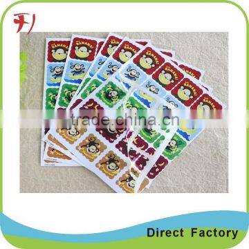 manufacturing custom PVC/PE/PET sticker with high quality and cheap price