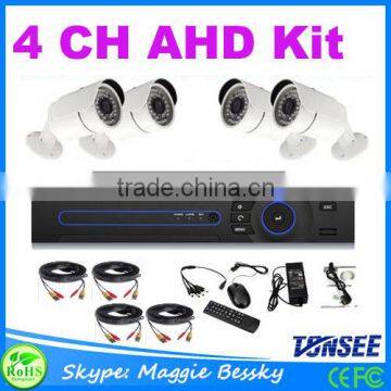 960P AHD Camera Kit with 4ch 1080P DVR bullet Camera kit for High Resolution Indoor cctv Surveillance system DVR kit