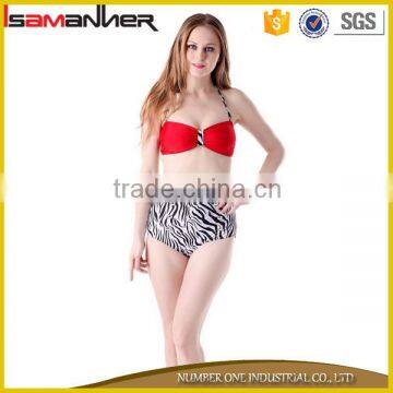 Trendy red and leopard ladies bikini hot sexy very young models girl bikini