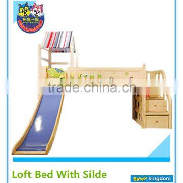 Children Bunk beds with staircase and slide,Castle Bunk bed