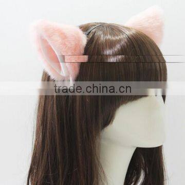 CAT Ears Hair Clip , White Lining, for Cosplay Costume Party Halloween photo-5