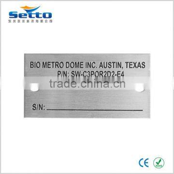 Stainless Steel Printable Nameplates Manufacture