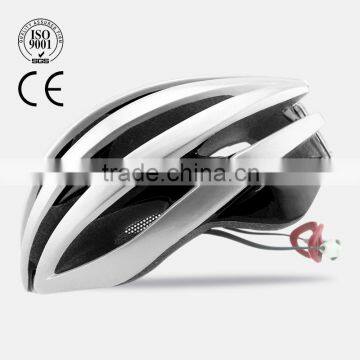 2015 fashion new EPS PC shell integrally molded CE inspection customized cycling helmet with LED light
