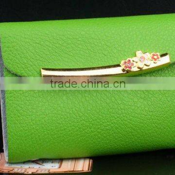 2013 new designer ladies green classic wallet purse