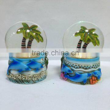 polyresin figurine dolphin water globe