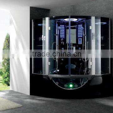 black shower cabin with steam sauna G160