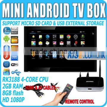 Google Android 4.2 Quad-core RK3188 TV Box RJ45 WIFI HDMI CS918 Media Player